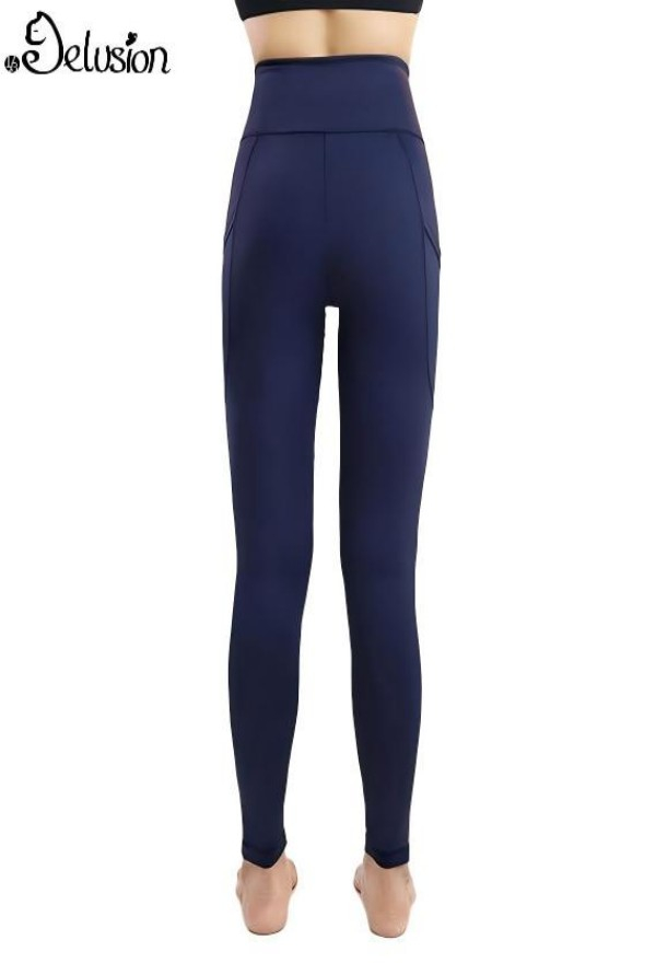 1/3 Delusion Women Leggings Navy Blue Yoga Leggings Workout Sportswear